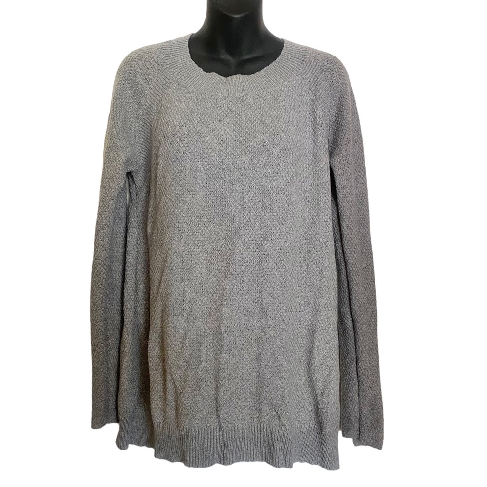 Maurices Gray Textured Tunic Longsleeve Sweater L